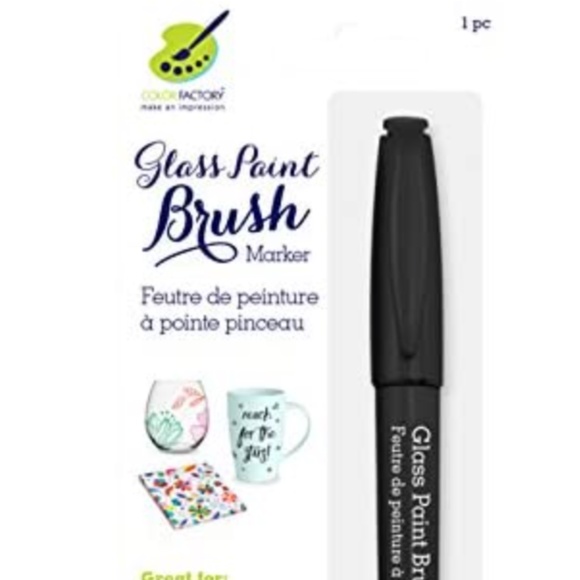 Glass Paint Brush Marker Permanent 15mm, Black - Picture 4 of 4